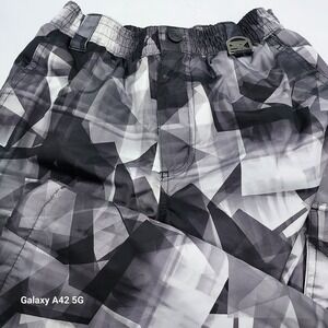 Zero Exposure Kids Ski Snow Pants Black Grey Geometric Print Size M 10-12